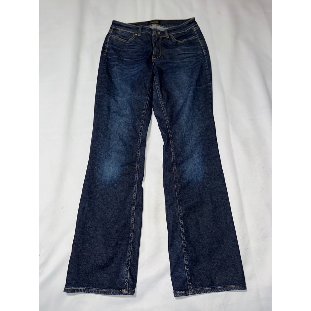 Talbots Flawless Five-Pocket Jeans Womens 6 Dark Wash Bootcut Curvy Indigo Denim